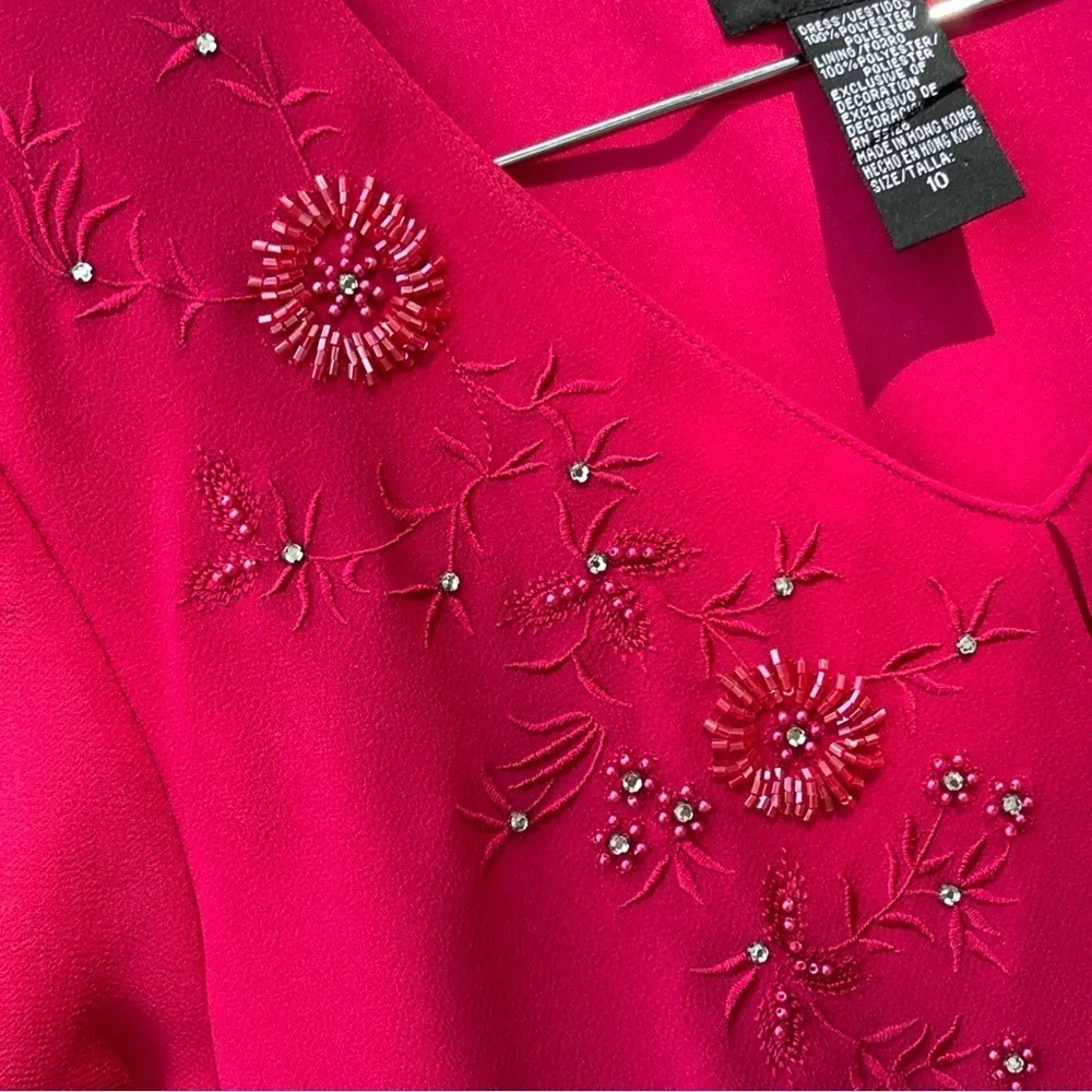 Positive Attitude Vibrant Pink Maxi Dress Size 10 - Picture 7 of 13